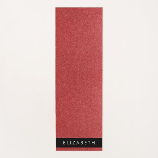 Rode Glitter, Glitter Achtergrond, Jouw naam Yogamat (Voorkant)