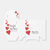Rode Glitter Harten Favor Box Bedankdoosjes (Uitgevouwen)