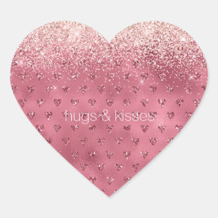 Rode glitter harten hart sticker
