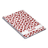 Rode Glitter Harten Heldere Kleurrijke Custom Notitieboek (Rechterzijde)