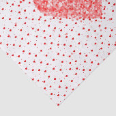 Rode glitter harten patroon tissuepapier (Detail)