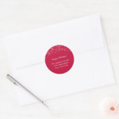 Rode & Glitter Kerst Adreslabels Ronde Sticker (Envelop)
