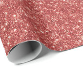 Rode Glitter Kerst Cadeaupapier (Rol Hoek)