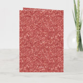 Rode Glitter Kerst Kaart (Achterkant)