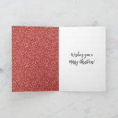 Rode Glitter Kerst Kaart (Binnen)