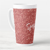 Rode Glitter Kerst Latte Mok (Linkerhoek)