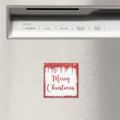 Rode glitter kerst magneet (Insitu (Vaatwasser))