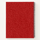 Rode Glitter Kerst Recept Organisator Notitieboek (Achterkant)