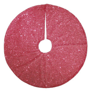 Rode glitter kerstboomrok - feestelijke inrichting fleece kerstboom rok