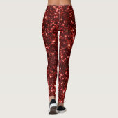 Rode Glitter Kerstleggings Leggings (Achterkant)