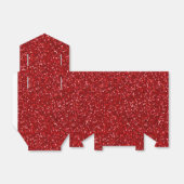 Rode Glitter Kerstvakantie Feestgunst Dozen Bedankdoosjes (Uitgevouwen)