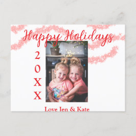 Rode glitter kinder prettige feestdagen familiefot