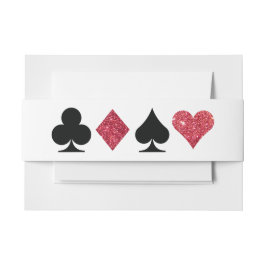 Rode Glitter Las Vegas bruiloft uitnodiging Bellyb Uitnodigingen Wikkel