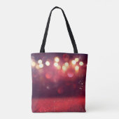 Rode glitter  licht achtergrond. defocusedba tote bag (Achterkant)