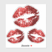 Rode glitter lippen - Kiss-Cut Sticker (Vel)