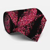 Rode Glitter Lippen Stropdas (Opgerold)