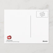 Rode Glitter Lippenstift en Rozen - Dank je Briefkaart (Achterkant)