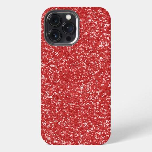 Rode Glitter Look iPhone Hoesje (Achterkant)
