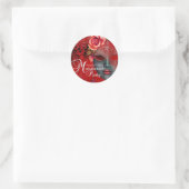 Rode Glitter Masker Maskerade Feest Sticker (Tas)