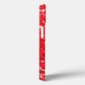 Rode glitter met monogram Case-Mate iPhone case (Achterkant / Rechts)