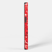 Rode glitter met monogram iPhone hoesje (Rechterkant)