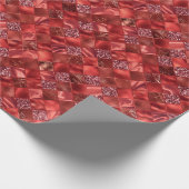 Rode Glitter Metallic Glanzende Kerstmis Cadeaupapier (Hoek)