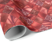 Rode Glitter Metallic Glanzende Kerstmis Cadeaupapier (Rol Hoek)