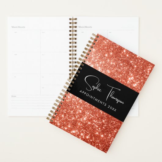 Rode glitter nieuwjaar planner (Display)