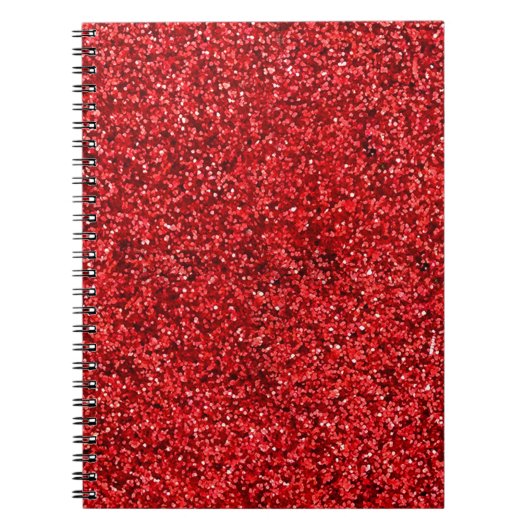 Rode glitter notitieboek (Voorkant)