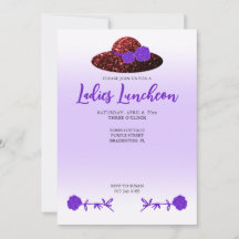 Rode glitter pet paarse lavendel Dames Luncheon