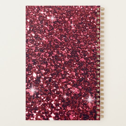 Rode glitter planner (Achterkant)