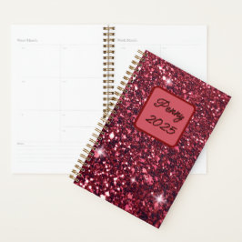 Rode glitter planner