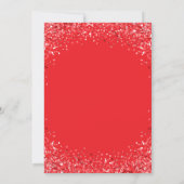 Rode Glitter Rand Kerstfeest Kaart (Achterkant)