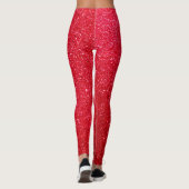 rode glitter side stripe women ' s ultieme rekking leggings (Achterkant)