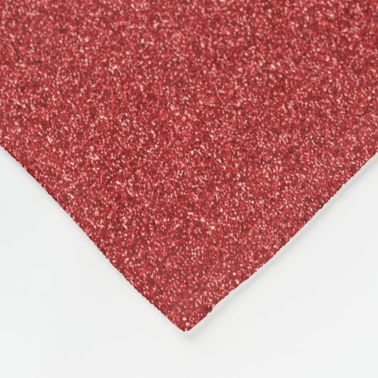 Rode glitter, sprankeling, glitterachtergrond fleece deken (Hoek)