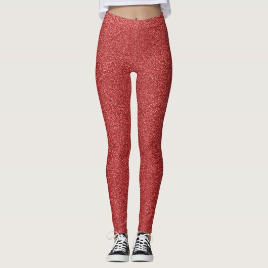 Rode glitter, sprankeling, glitterachtergrond leggings (Voorkant)