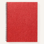 Rode glitter, sprankeling, glitterachtergrond notitieboek (Voorkant)