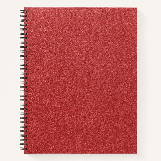 Rode glitter, sprankeling, glitterachtergrond notitieboek (Voorkant)