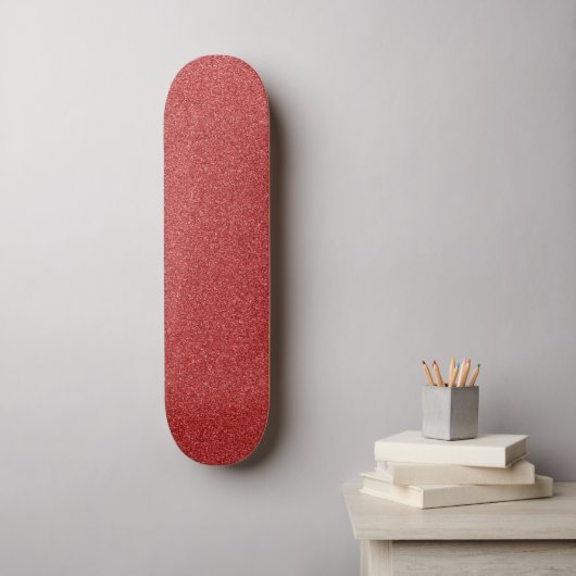 Rode glitter, sprankeling, glitterachtergrond persoonlijk skateboard (Muurkunst)