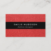 Rode glitter, sprankeling, glitterachtergrond visitekaartje (Voorkant)