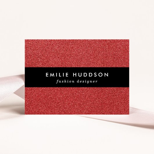 Rode glitter, sprankeling, glitterachtergrond visitekaartje