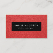 Rode glitter, sprankeling, glitterachtergrond visitekaartje (Voorkant)