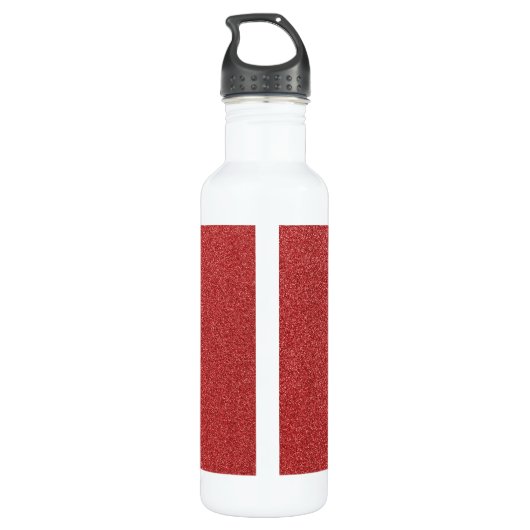 Rode glitter, sprankeling, glitterachtergrond waterfles  (Achterkant)