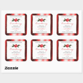 Rode glitter sterren Witte etiketten van het Produ (Vel)