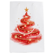 Rode Glitter Swirl Kerstboom