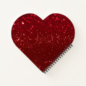 rode Glitter textuur ontwerp Spiral Notitieboek (Achterkant)