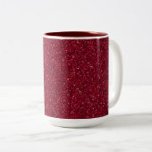 Rode glitter tweekleurige koffiemok (Voorkant rechts)