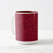 Rode glitter tweekleurige koffiemok (Voorkant links)
