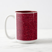 Rode glitter tweekleurige koffiemok (Links)