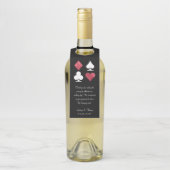 Rode Glitter Vegas Bruiloft Welkomstfles Label (Op fles)